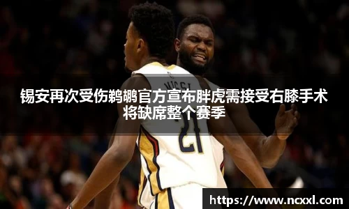 锡安再次受伤鹈鹕官方宣布胖虎需接受右膝手术将缺席整个赛季